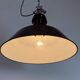 Black Enamel Industrial Pendant Lamp from AEG, 1930s