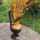 Carafe with handle, jug, vase in Vallauris style enamelled ceramic