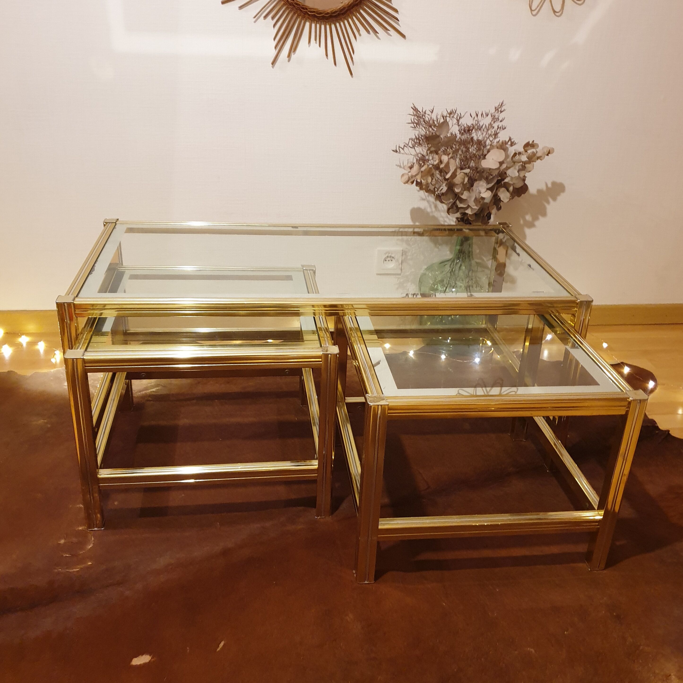 Tables gigognes Rochebobois vintage