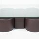 Coffee Table and 4 Stools by Guido Faleschini, Leather, 1970s