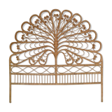 Peacock rattan bed head