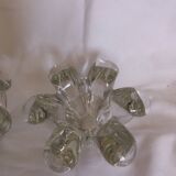Glass or crystal flower candle holders
