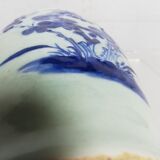 Vase celadon enamel white and blue chinese porcelain 19th