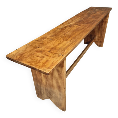 Ancien banc de table d'appoint en bois meuble TV rural 40 x 200 cm