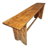 Ancien banc de table d'appoint en bois meuble TV rural 40 x 200 cm