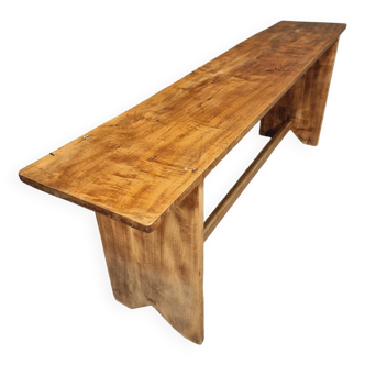 Ancien banc de table d'appoint en bois meuble TV rural 40 x 200 cm