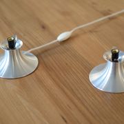 Pair of mountain wall lamps