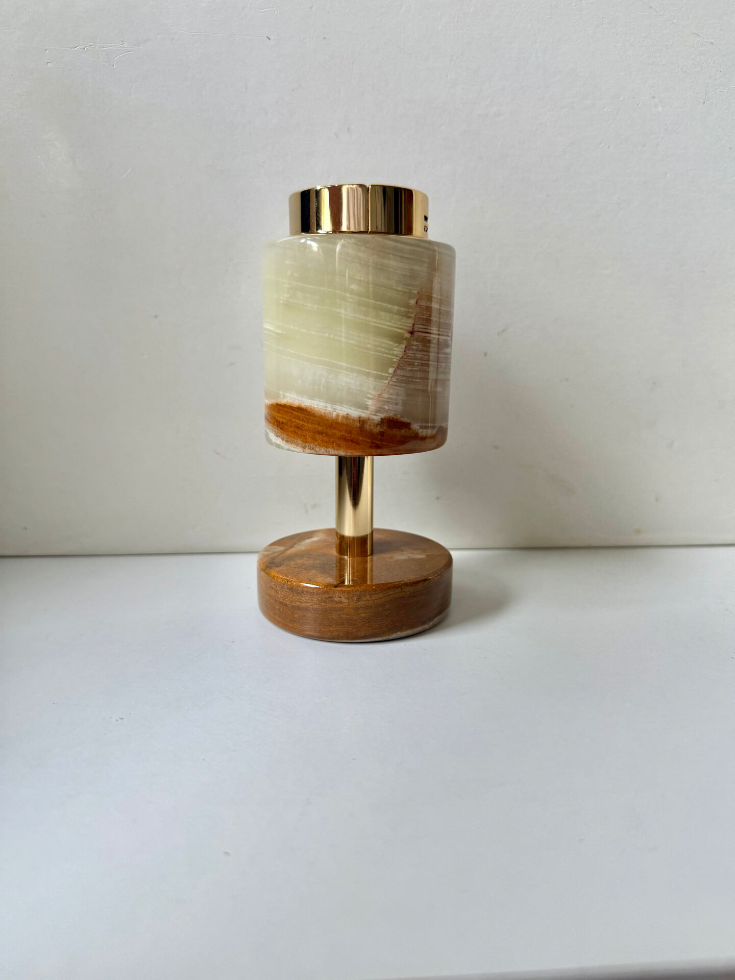 Vintage SAROME Japan Marble Onyx Table Lighter