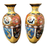 Pair of Japanese cloisonné vases late 19th century