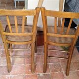 Pair of Luterma bistro chairs with caned seat