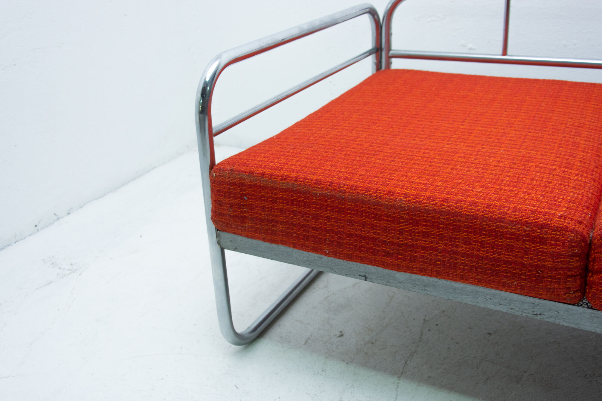 Bauhaus chromed sofa by Robert Slezák, 1930s, Czechoslovakia