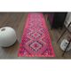 1970s Vintage Turkish Hand-Knotted Wool Cotton Pink Runner Rug 91x312