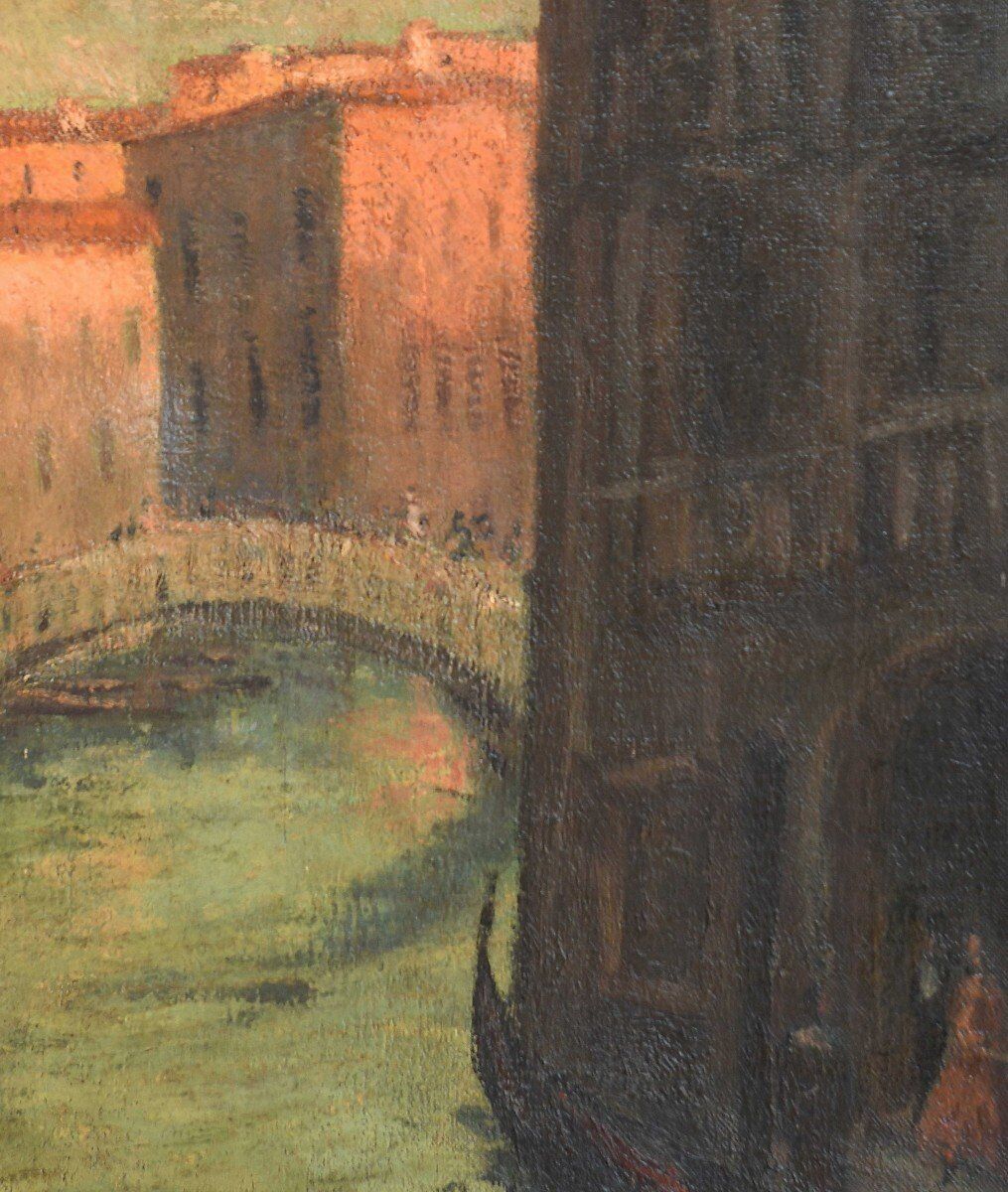 Oil on canvas - Scene in Venice