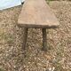 Farm old wooden bench of the 1950s
