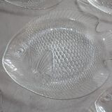Dish and six plates fish Arcoroc
