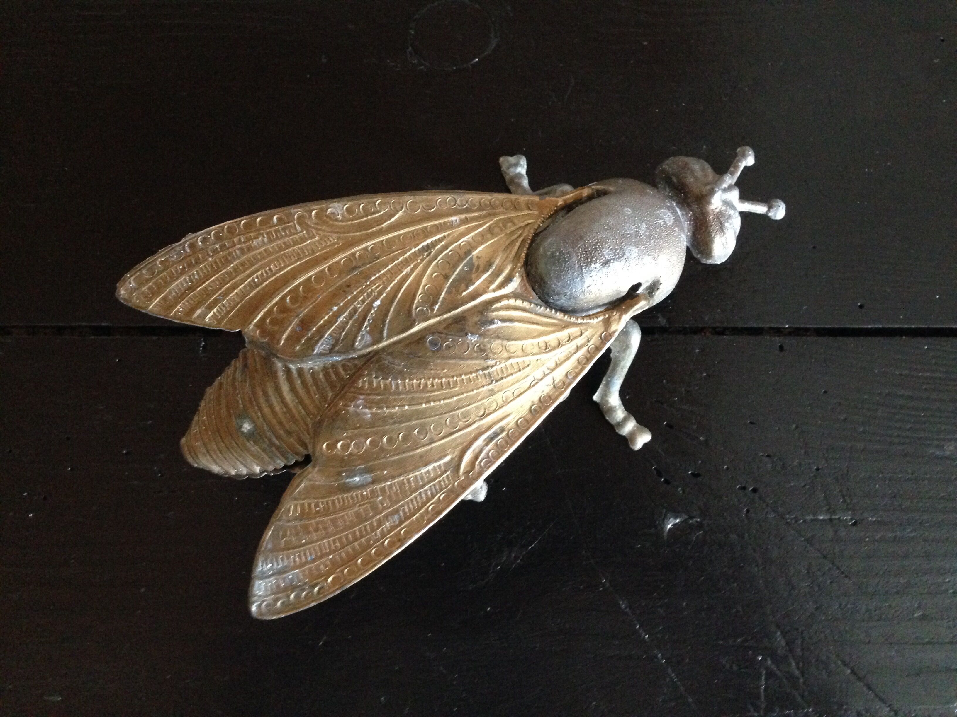 Animal ashtray vintage bronze and brass