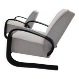 Pair of stunning Art Deco cantilever armchairs by M. Navratil, 1930s Czechoslovakia