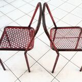 Duo industrial metal chairs