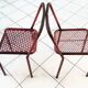 Duo industrial metal chairs