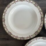 Set of three deep plates Limoges L.S. Floral Belle Époque decoration