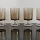 Set of 6 water glasses Cavalier Luminarc smoked vintage 70'S