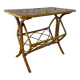 Vintage rattan coffee table with magazine racks
