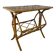 Vintage rattan coffee table with magazine racks