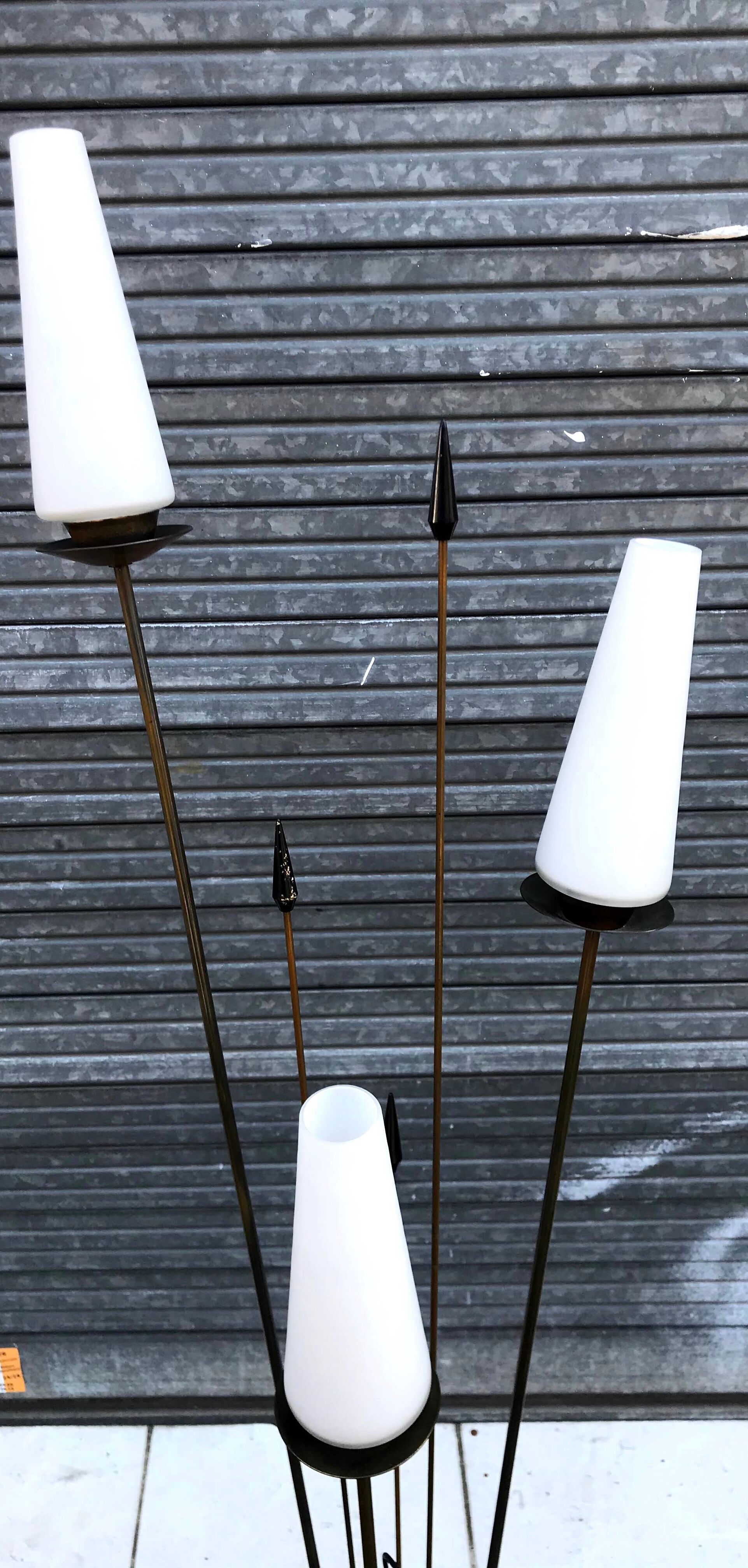 Vintage lamp 3-branch 1960s lamp