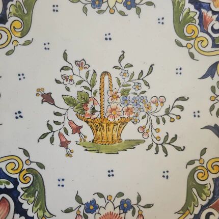 Desvres earthenware plate - Model 1709