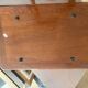 Pair of folding serving tables Grange in wood and wrought iron
