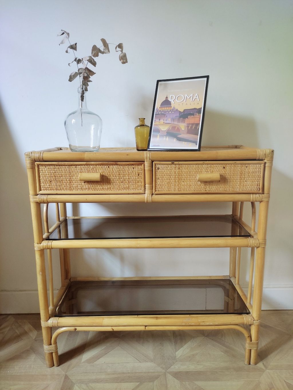 Console en rotin | Selency
