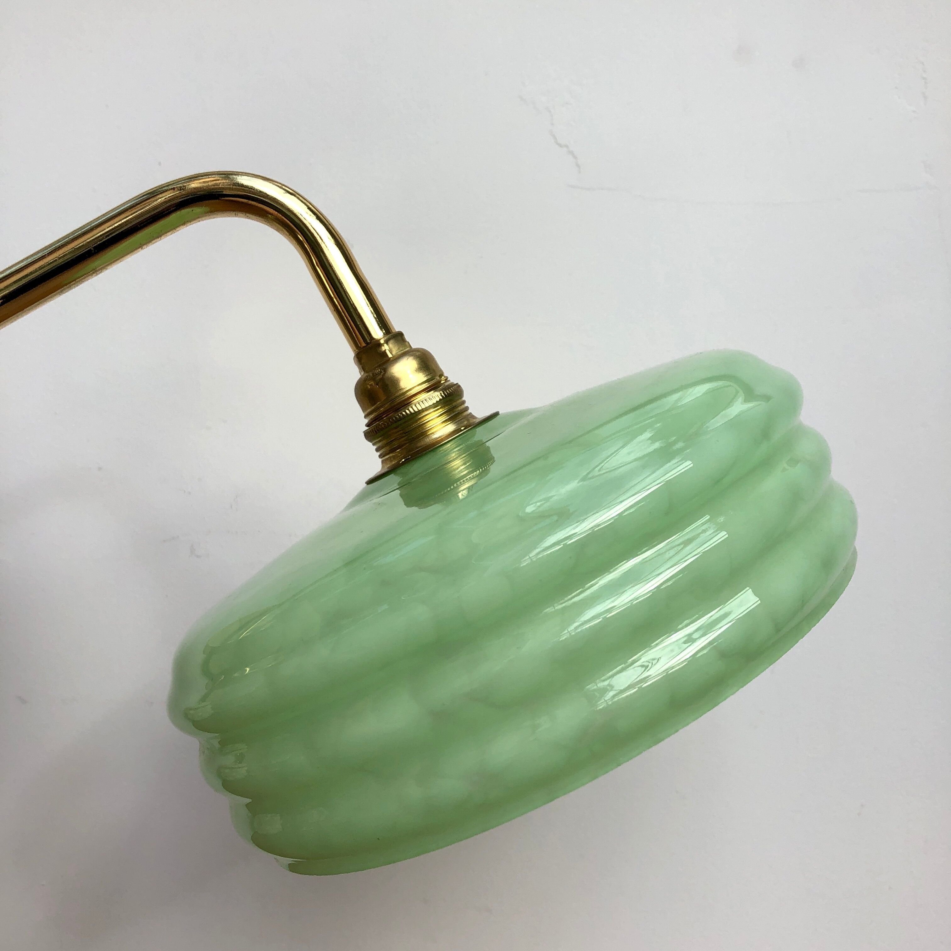 Clichy mint glass abt-day sconce