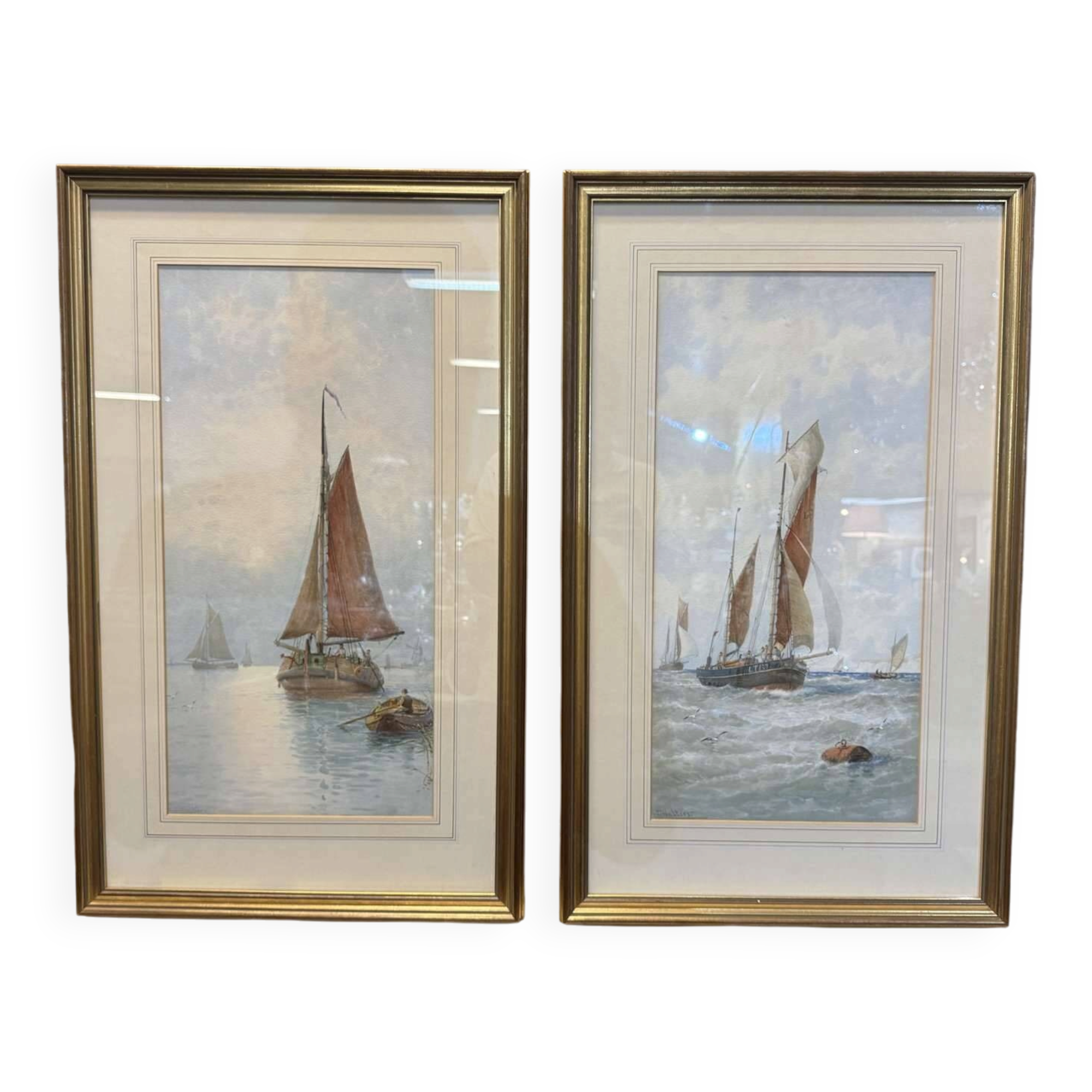 Pair of English watercolours by George Stanfield WALTERS (1838-1924)