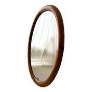 Miroir ovale en pin Glasmaster Markaryd Suède années 1970
