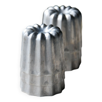 Vintage aluminum cannelé molds