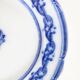 Pair of English earthenware plates, leaf pattern.