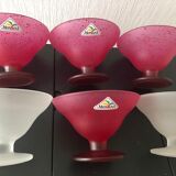 6 colorful ice cream/fruit cups
