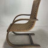 Cantilever wicker cord chair, 1930s