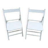Folding chairs in wood