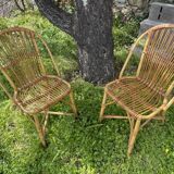 Pair of chairs rattan