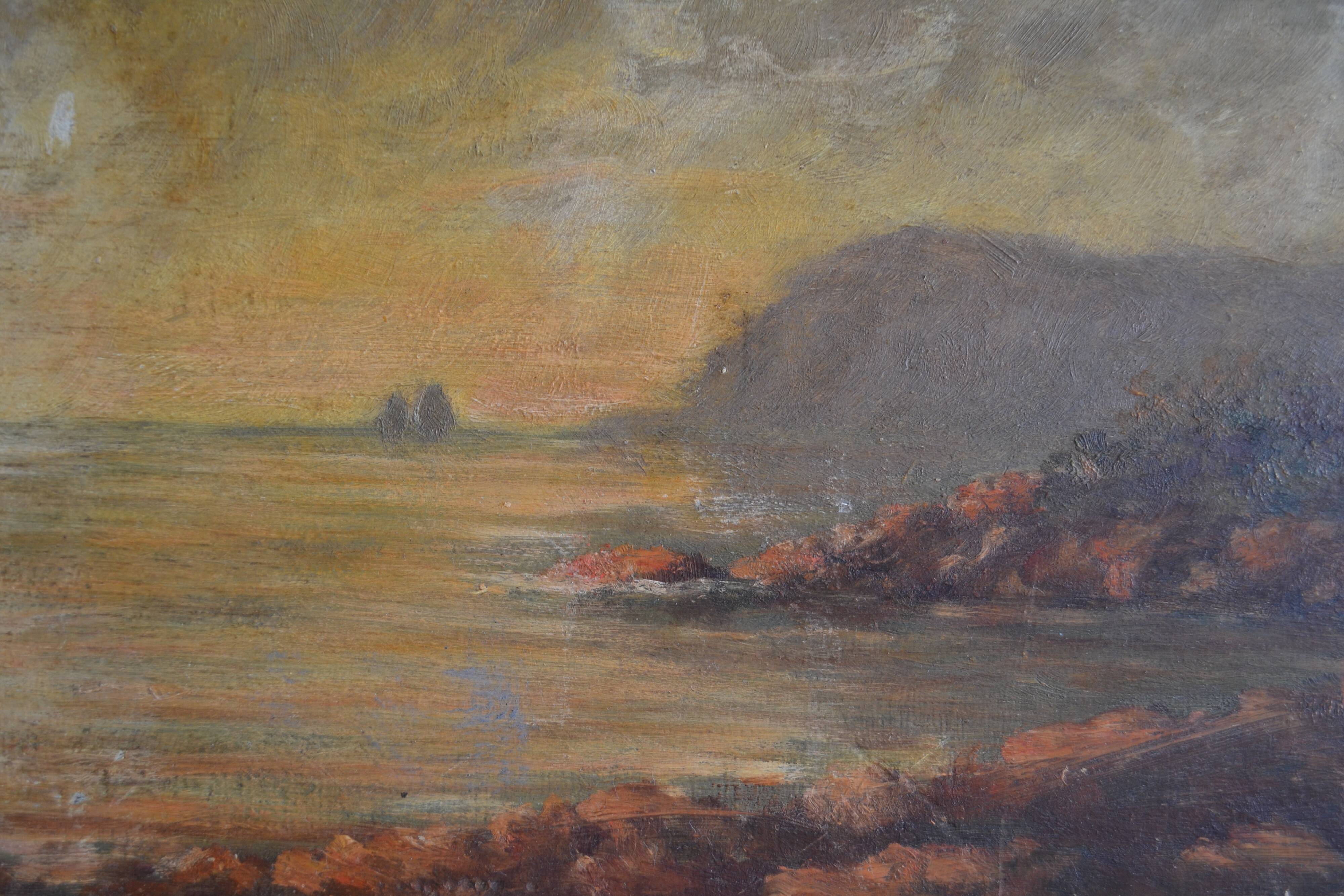 Old seaside painting HSP marine painting signed A. Raynal