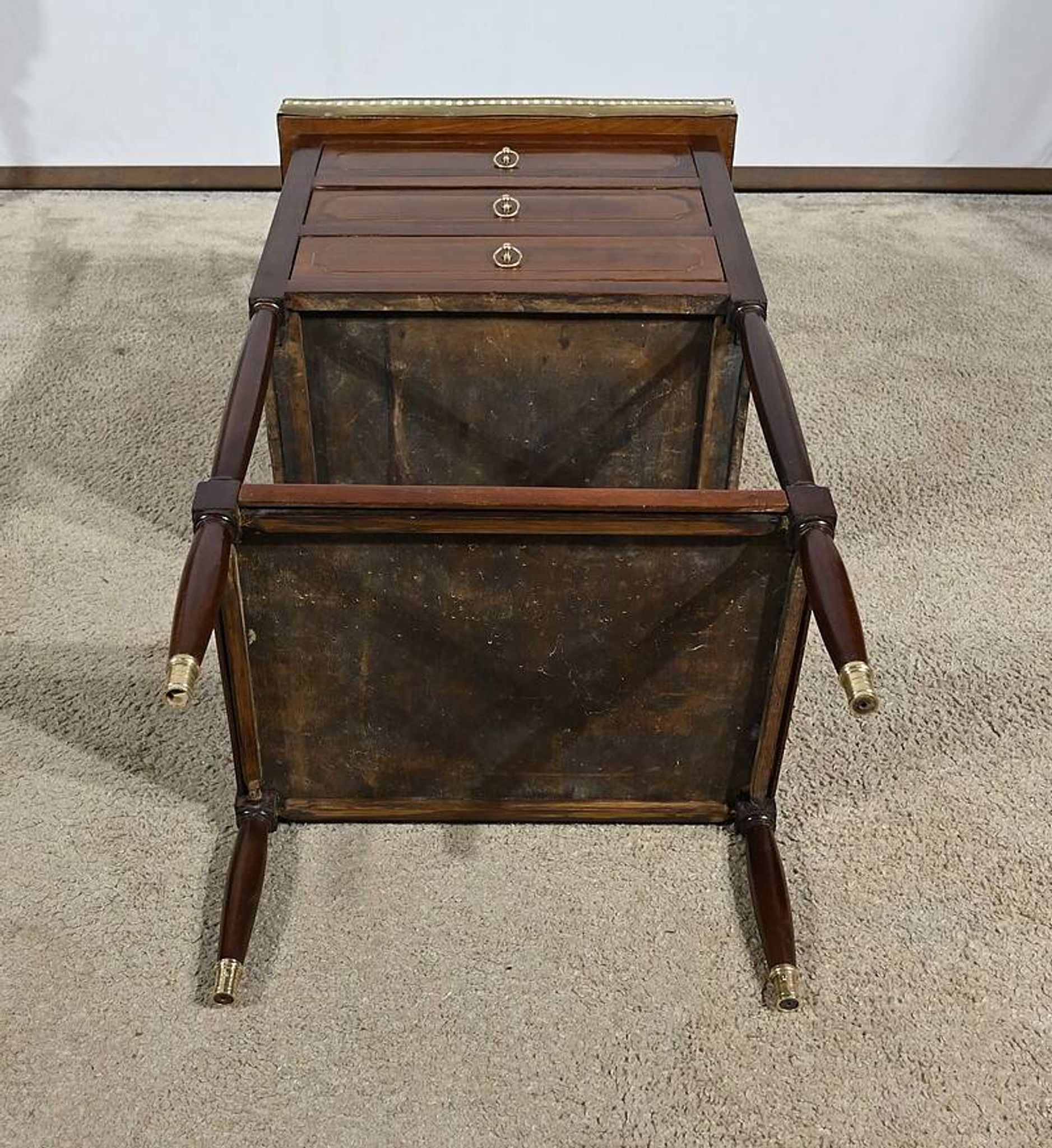 Small Chiffonnière Living Room Table in Mahogany, Louis XVI – 18th Century