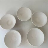 Set of 5 small striped bowls by Digoin France