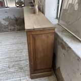 Enfilade meuble de métier chêne portes vitrées