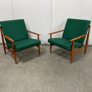 Pair of green armchairs by Frantisek Jirak for TON Bystřice