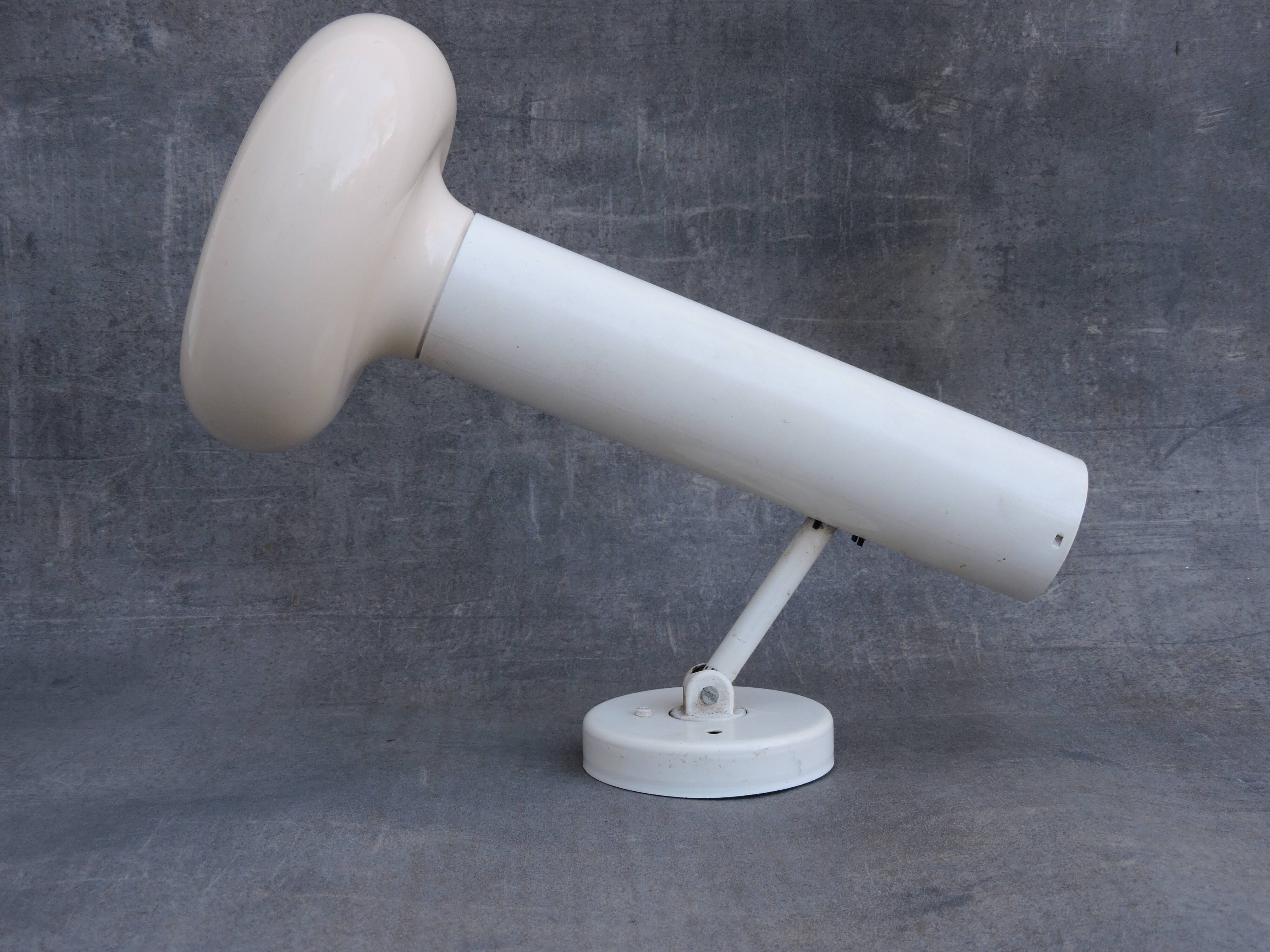Large adjustable wall lamp saucer ufo Lita vintage metal