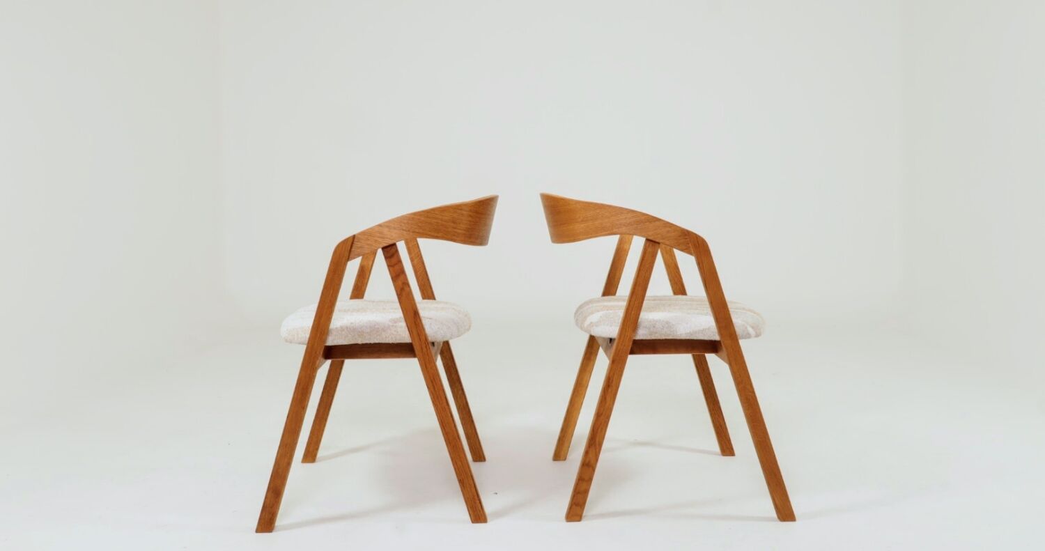 Office chair desk armchair oak wood safari beige