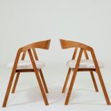 Office chair desk armchair oak wood safari beige