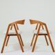 Office chair desk armchair oak wood safari beige 