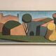 Large Original Swedish Oil on Canvas – "Spansk By" by Emil Clahr (1905–1983) – Signed – 1961 – Vintage & Framed
